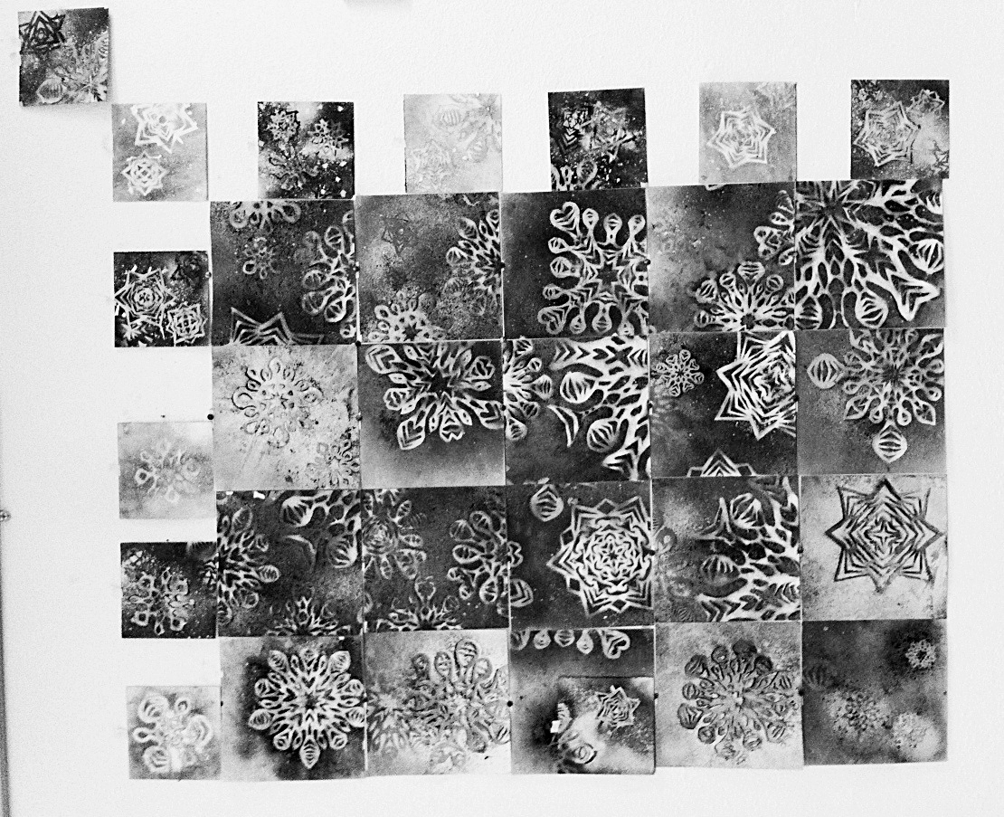 holiday snowflake drawing