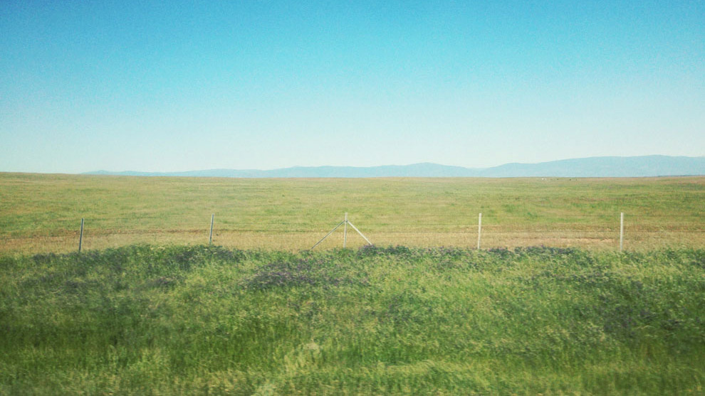 Along the Road to California looking West