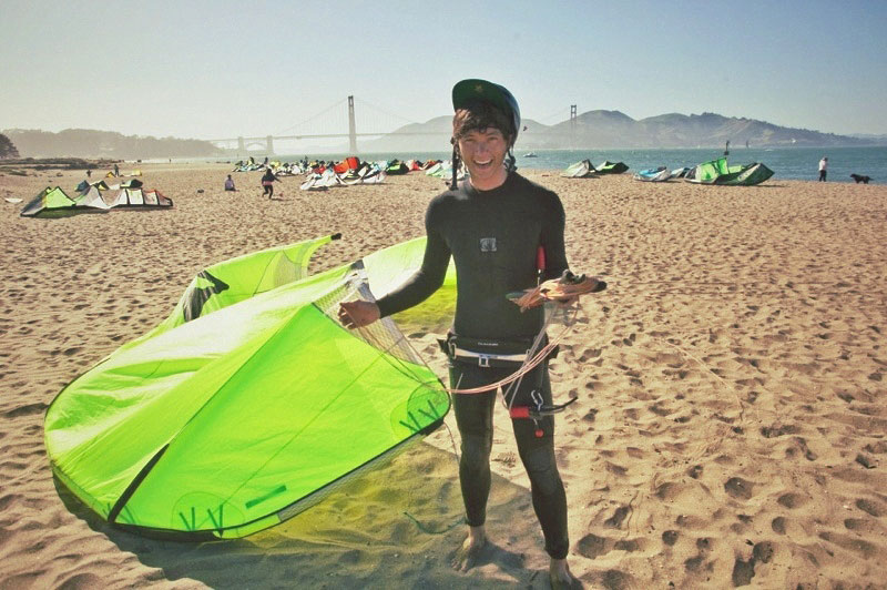 Joao John Chao Kiteboarding at Crissy Field San Francisco Golden Gate Bridge