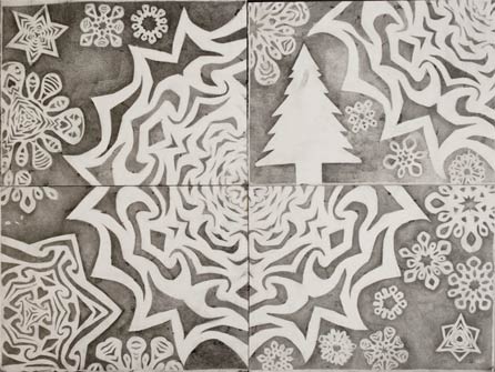 snowflake drawing final study